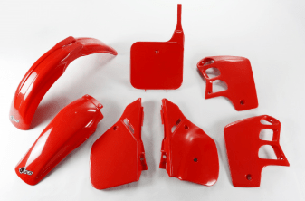 1989 Honda CR500 Plastics - 7 Pieces - Honda Red - Dare Vintage Decals